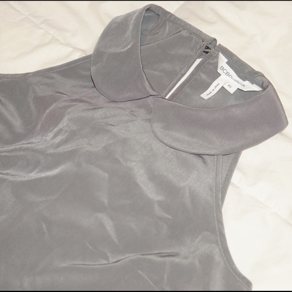 SILK BCBG COLLARED DRESS
